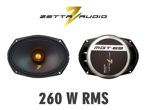 Par Auto Falante Zetta Audio Mgt-69 Pol 520w Rms trio festa evento rancho carro barco jetsky