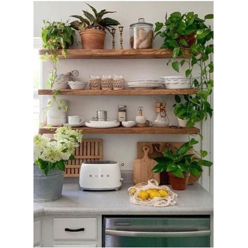 Kit 3 Prateleiras Com Suporte Invisível Madeira Maciça Agradecemos pela Preferência!