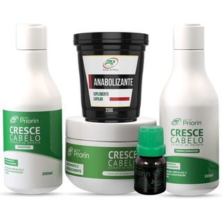 Cresce Cabelo Kit + Suplemento Capilar Extrato De Priorin