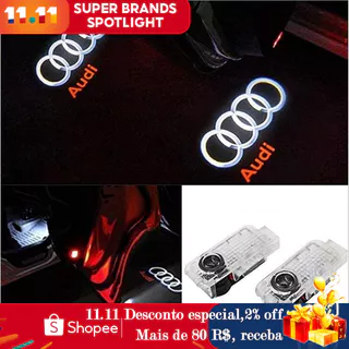 🔥🔥🔥4 Pcs Carro Lâmpada de Cortesia Luz Da Porta Logotipo Projeção De Luz Luz Do Laser Para Audi Bem-Vindo Luz A4 A6 Q3 Q5 Q7