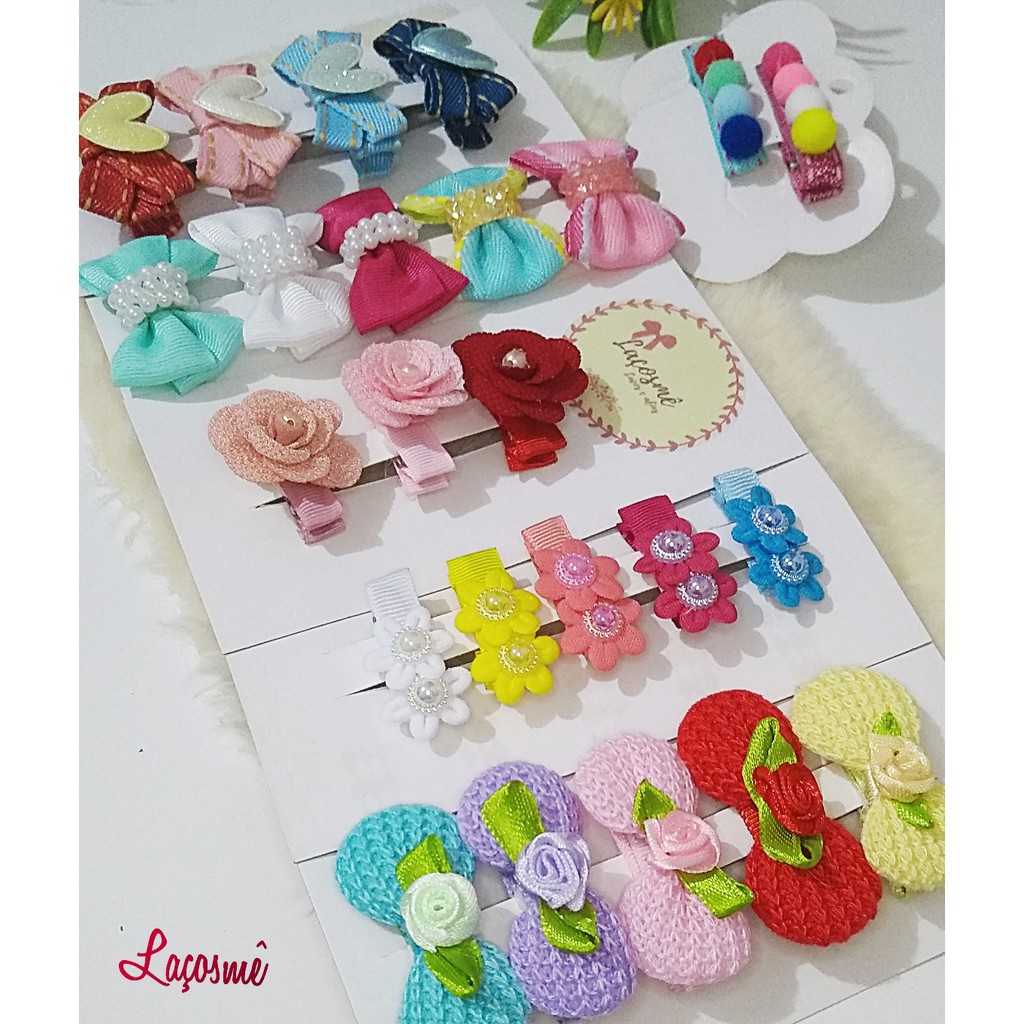 Acessório infantil - Kits de mini presilhas para cabelo (hair clips ...