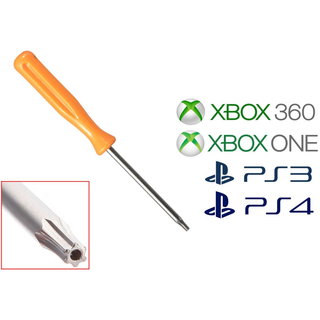 Chave Torx T8 com furo abre consoles PS3 e PS4 e controles de Xbox