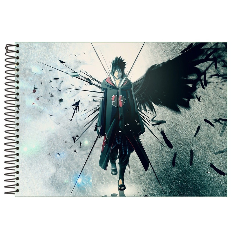 Caderno De Desenho Profissional 160 F Anime Kakashi E Sasuke