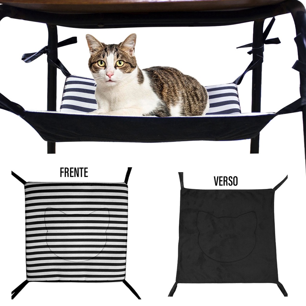 Cama Rede para Gato Conforto Antistresse 40x40cm Dupla Face