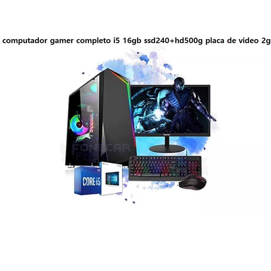PC COMPUTADOR GAMER COMPLETO I5 16GB SSD 1TB PLACA DE VIDEO