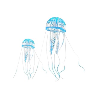 Enfeite De Silicone Jellyfish Combo Branca / Azul Soma (Md/Pq)