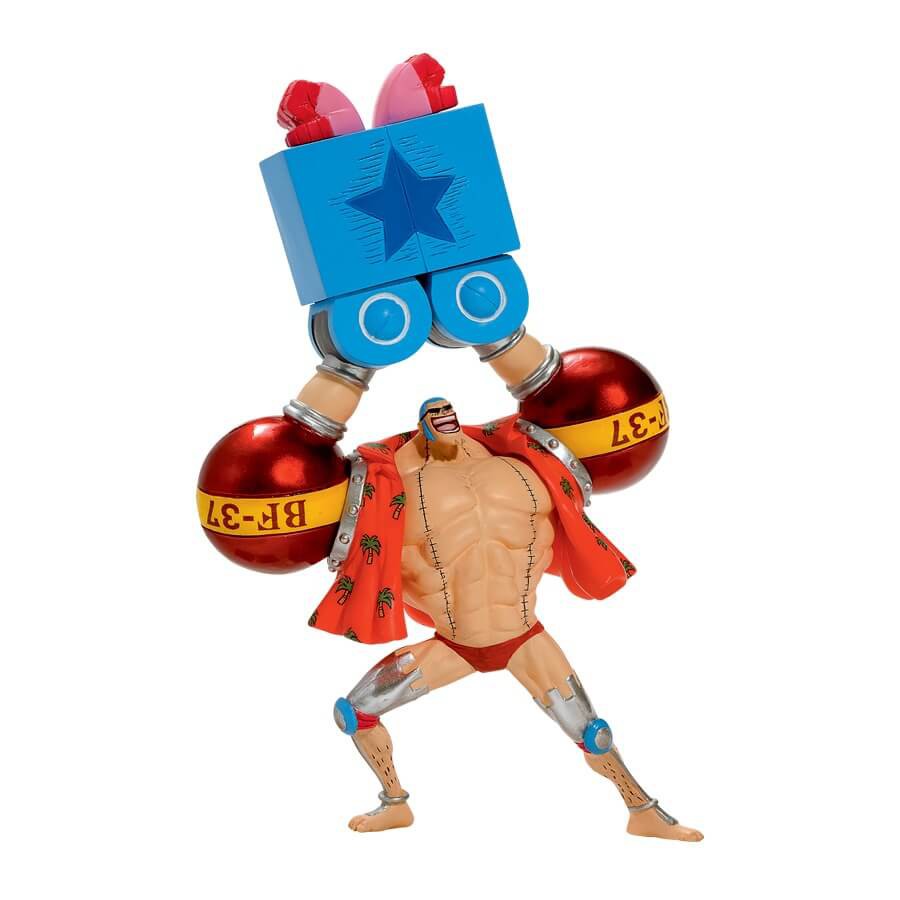 Boneco Miniatura Action Figure one piece ed 12 franky o carpinteiro ciborgue colecao salvat