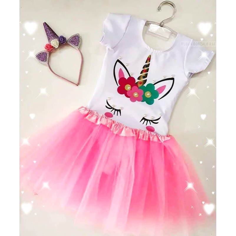 Body unicornio com hot sale saia de tule