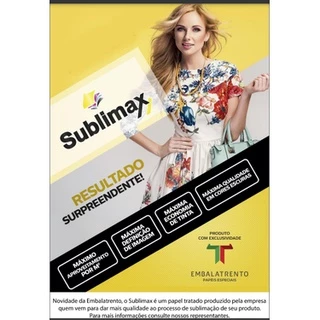 Papel para Sublimação A4 - 100 fls - 90 grs Sublimax Pró