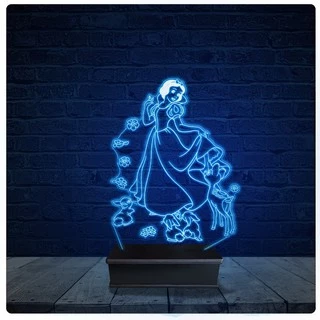 Luminária Led Acrilico Abajur - Princesa Branca de neve 01
