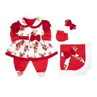 Kit Conjunto Roupa Bebê Menino Menina Casaco Ted com Body Manga