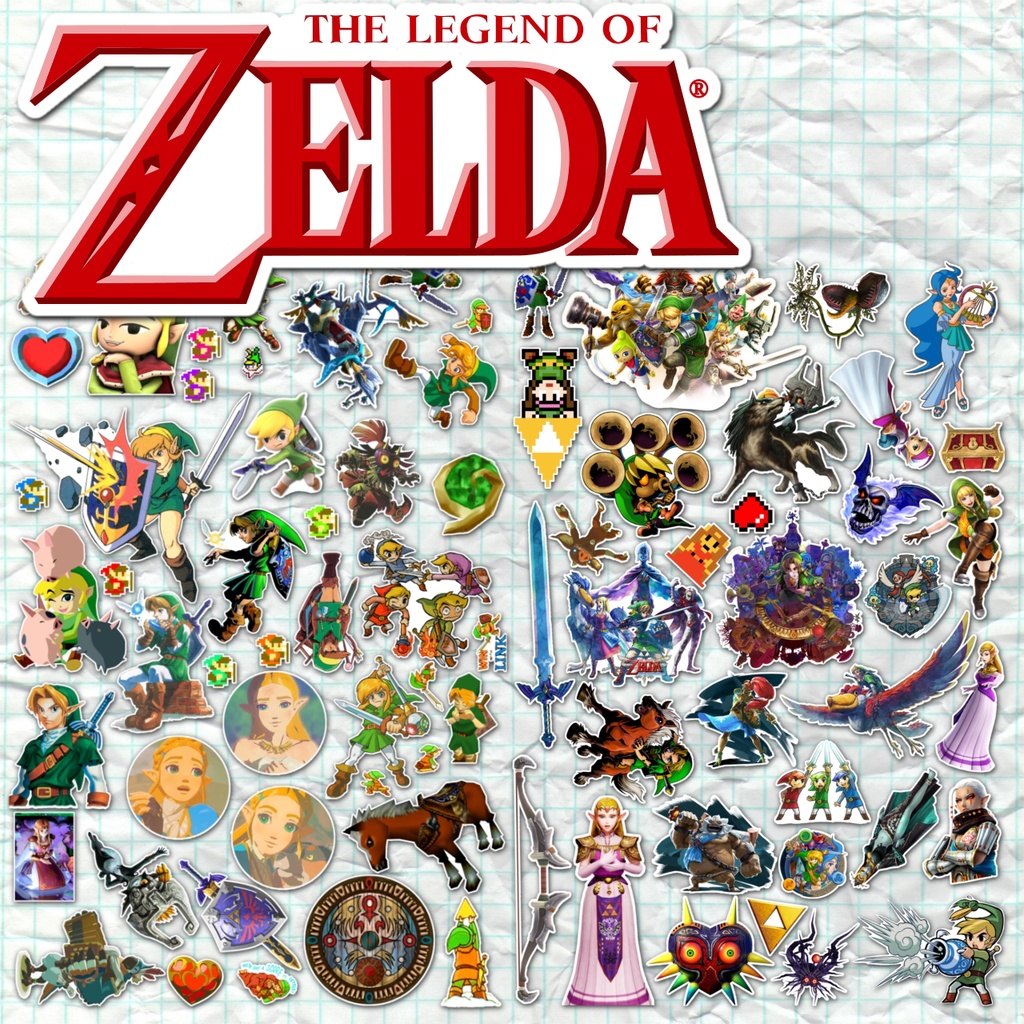 50 peças adesivos de jogo The Legend of Zelda, adesivos legais