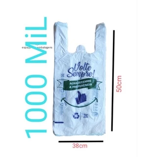 sacola plástico oxi biodegradáveis 38x50 tamanho padrão para supermercado