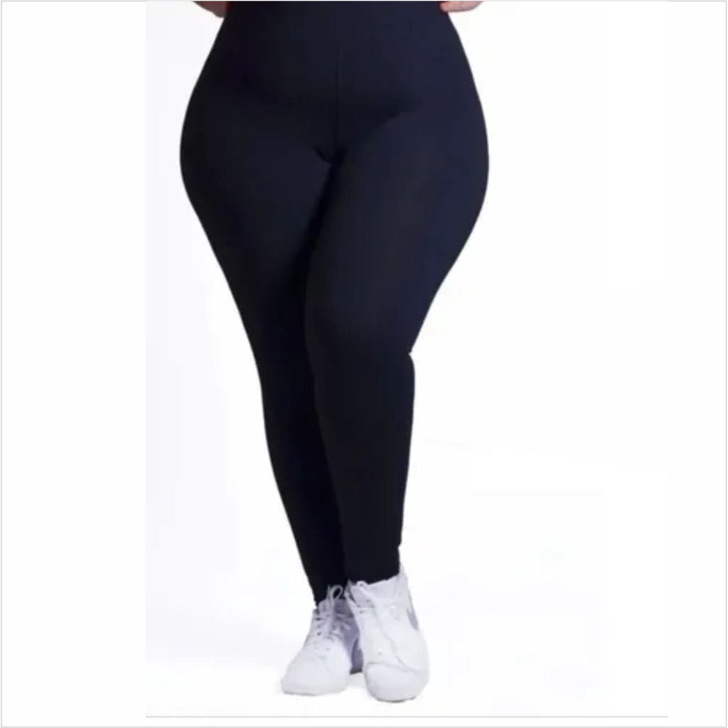 Legging Anti-Celulite Preto e Branco Plus Size