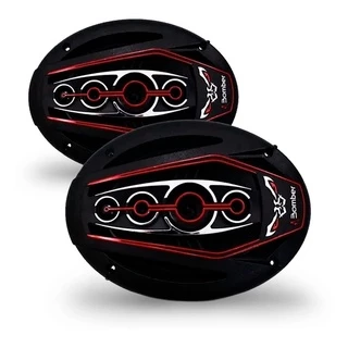 Par Alto Falante Bomber 6x9 Bicho Papão 350w Rms Com Luz Led