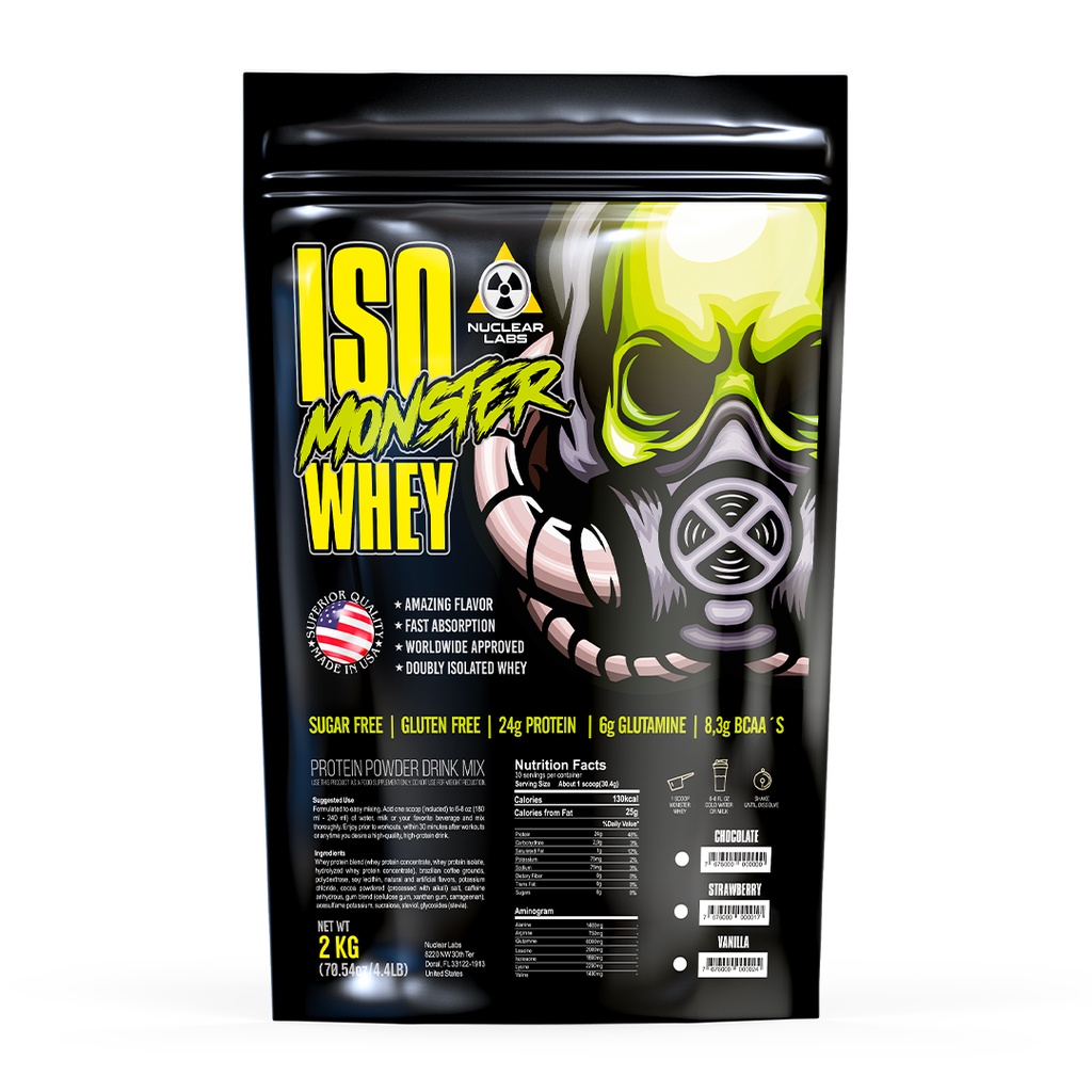 Iso Monster Whey Isolado Importado 4lbs (2 Kilos) Nuclear Labs Inc.