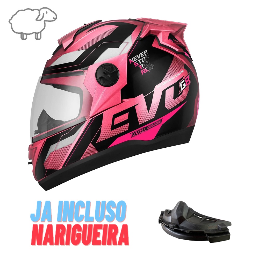 Capacete Moto Fechado Pro Tork Evolution G8 Evo 788 Masculino Feminino Motoqueiro Moto Boy Universal Lançamento Promoção Oferta Verde