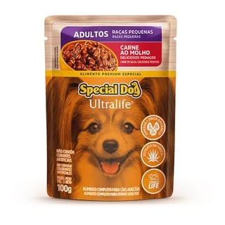 Ração Úmida Special Dog Ultralife Sachê Carne para Cães Raças Pequenas 100g