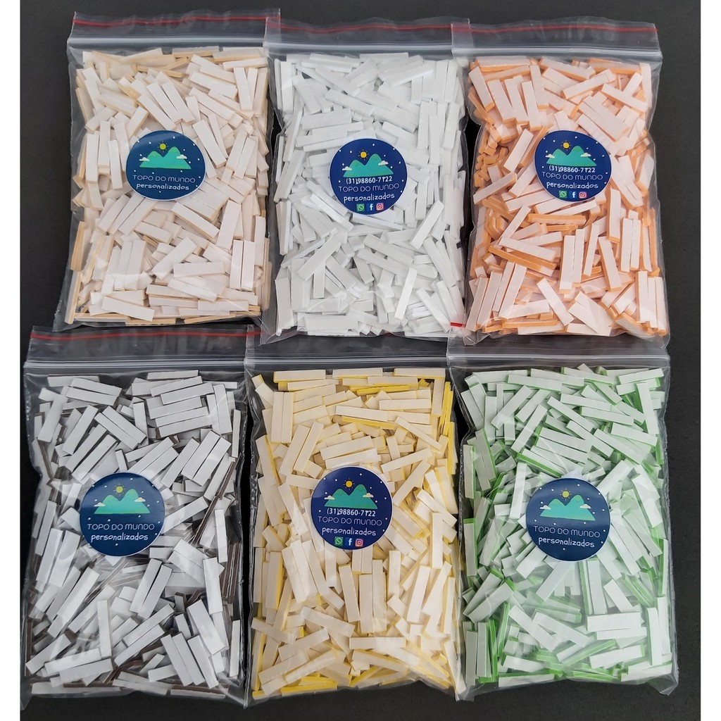 Fita Adesiva Espuma Dupla Face Colorida (Fita Banana Colorida) em tiras. Pacote com 2 metros.