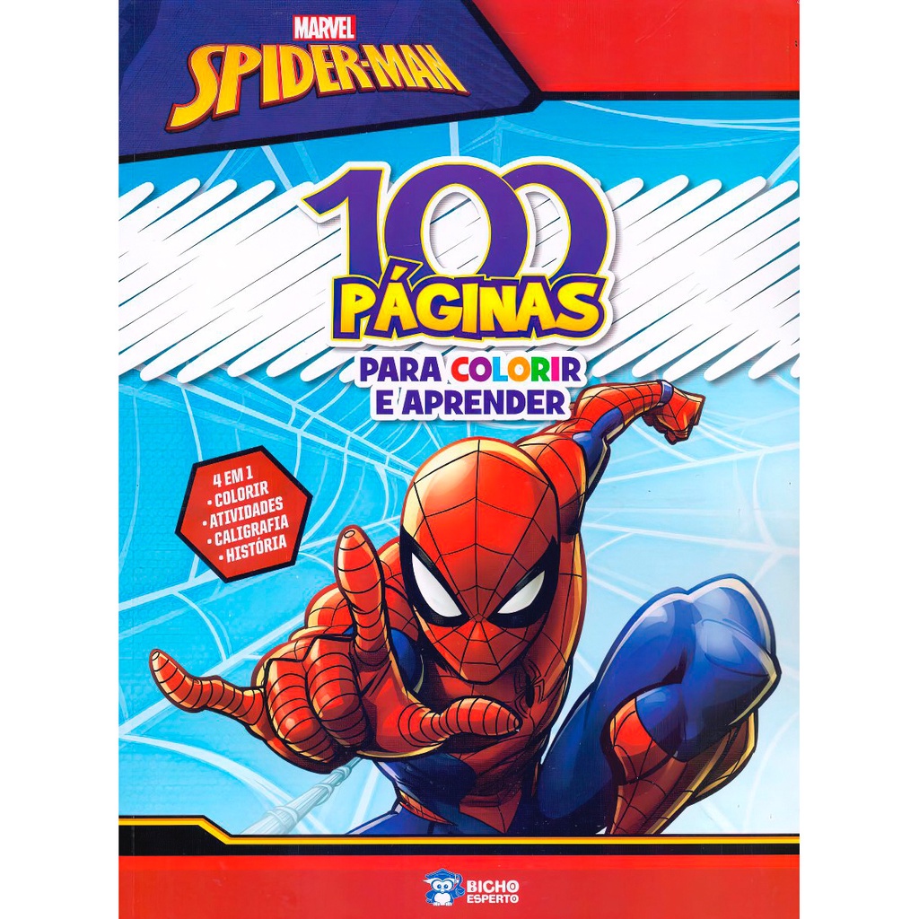 Livro ilustrado Para Colorir - Homem-Aranha - 1 unidade - Marvel - Riz -  Rizzo Embalagens