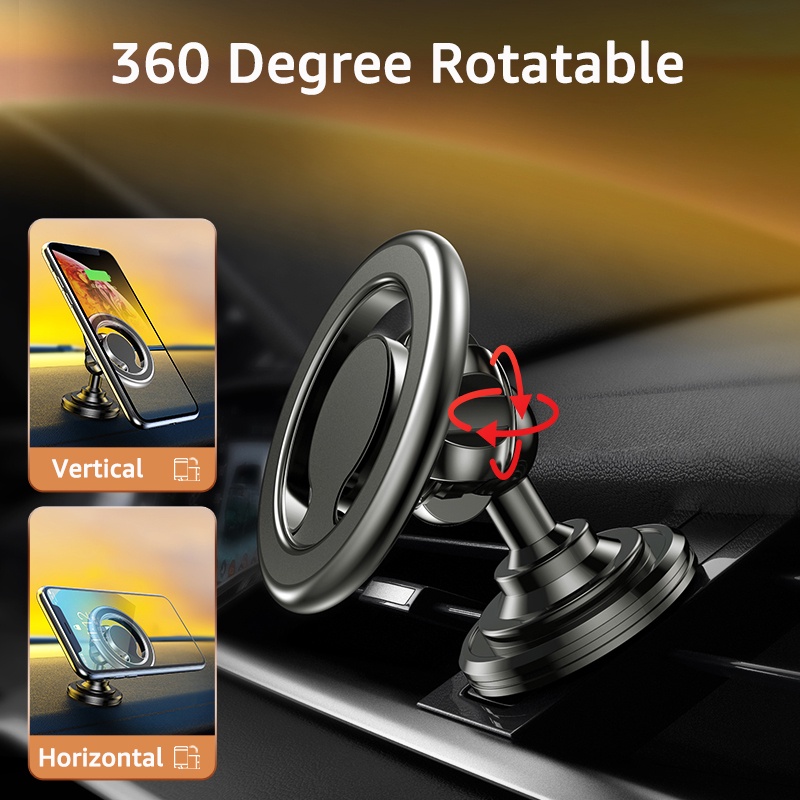 Suporte para carro magnético Mriowiz Compatível com MagSafe iPhone