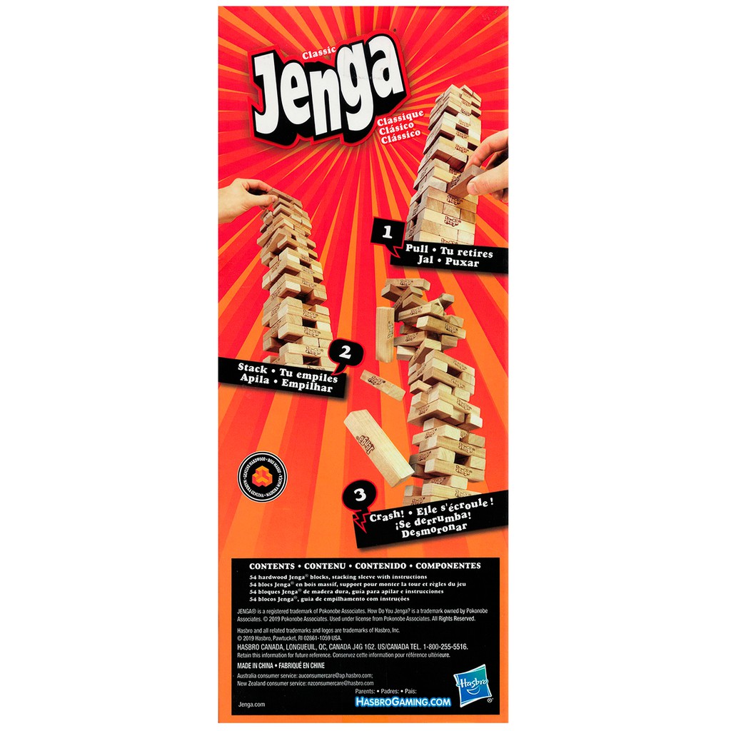 Jogo Jenga Clássico Hasbro Original | Shopee Brasil
