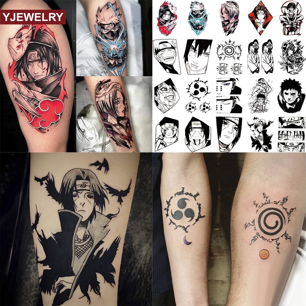 TATUAGEM TEMPORARIA ANIME NARUTO SÍMBOLOS COSPLAY