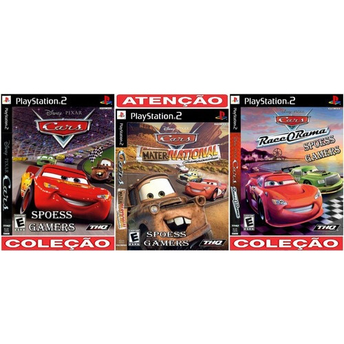 Carros Cars Ps2 Coleção (3 Dvds) Patch Infantil Me