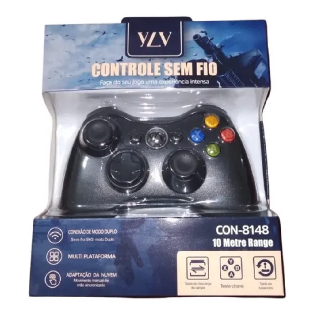 Controle Para XBOX PC X-360 Com fio Jogos Sistema de Vibração Botões  Giroscópicos