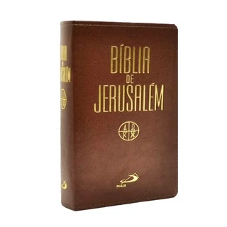 Bíblia De Jerusalém Com Apócrifos Média Capa Luxo Marrom Claro