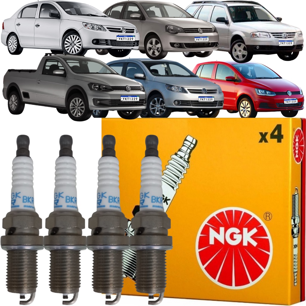 Jogo de Vela Original NGK CrossFox Fox Gol Kombi Golf Parati Polo/Sedan ...