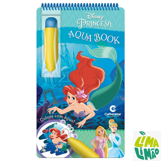 Aquabook Princesas Disney Pinta Com Água Livro Capa Dura Infantil