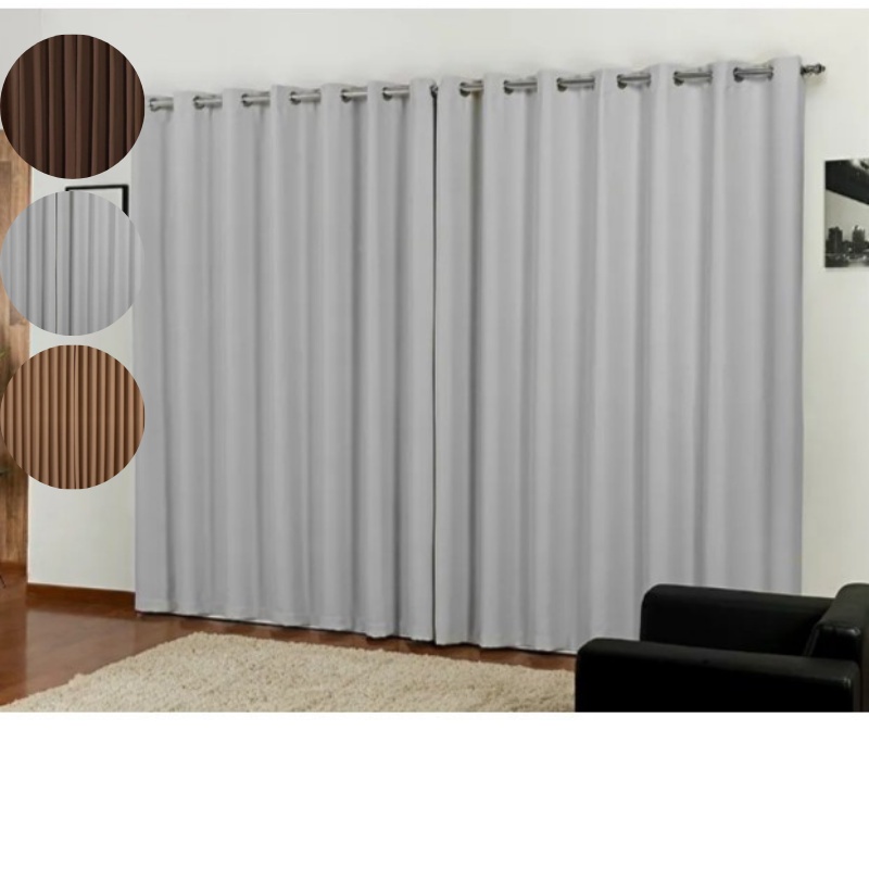 Cortina 4 x 2,80 m Blackout Quarto Sala Janela Evita Luz