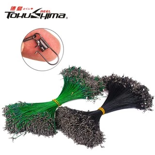 20Pcs Linha De Chumbo De Pesca Com Trela Anti-Mordida 15/20/25/30cm Cabo