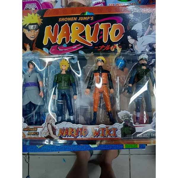 Naruto Kit Completo 4 Bonecos Articulado 15cm Uzumaki Sasuke