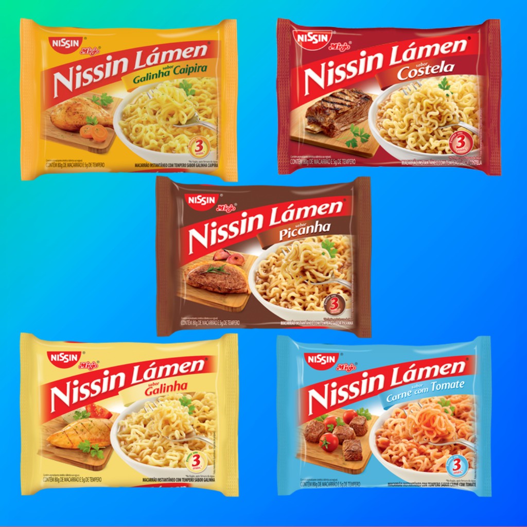 Nissin Miojo Lámen 85g - Diversos Sabores | Shopee Brasil