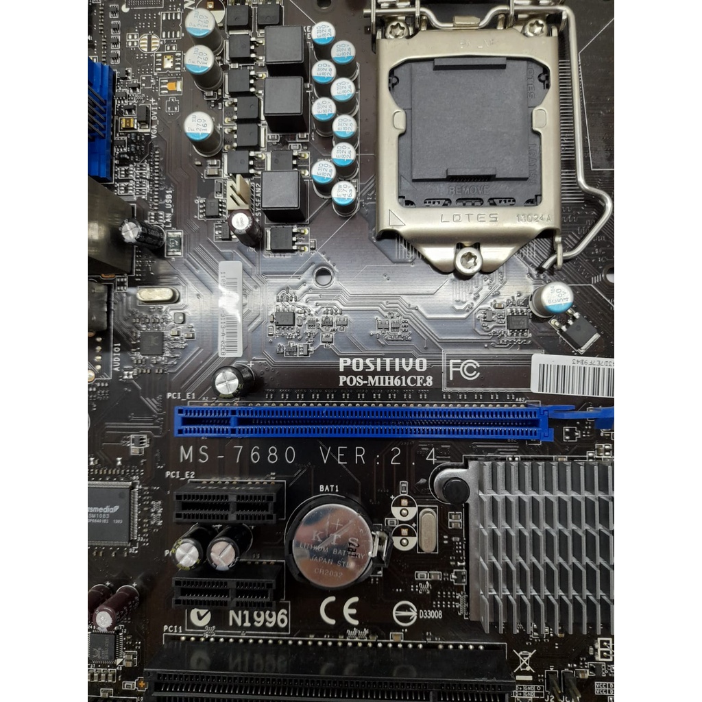 Placa mãe 1155 i3/i5/i7 de 3° Geração, DDR3 MSI MS-7680/Pos