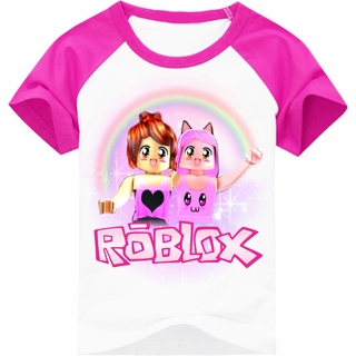 Crianças Meninos Meninas Roblox Gaming Casual Manga Curta T-shirt Tee Top  Presentes de Natal