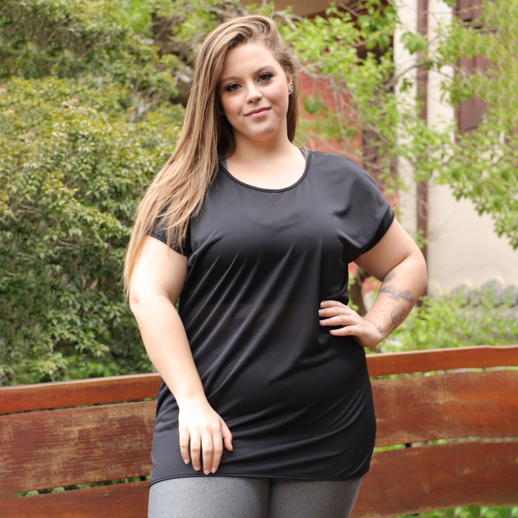 Camiseta Básica Poliéster Dry-Fit Plus Size - Pro Street