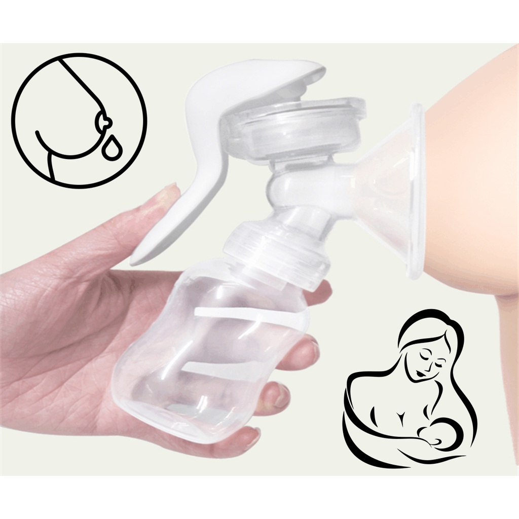 Bomba Tira Leite Materno Manual Alta Sucção Extrator em Silicone ENVIO  IMEDIATO