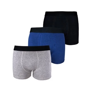 Kit com 3 Cuecas Boxer Box New Basic Masculina Confortável Cotton Algodão Promoção