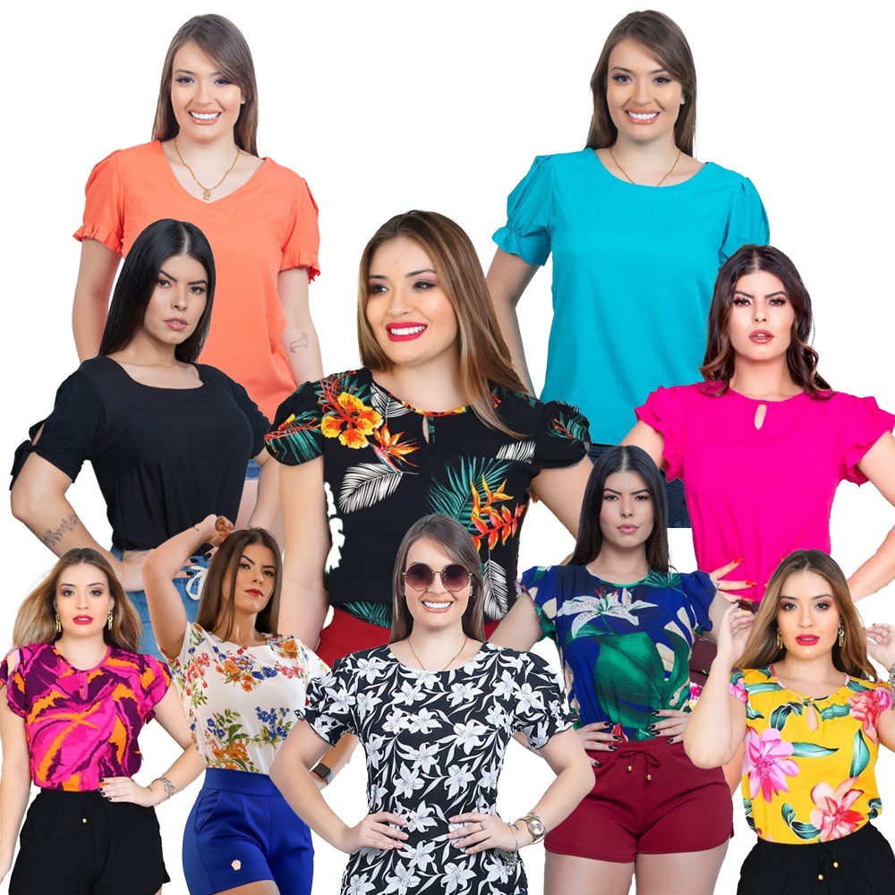 Blusas de viscose store atacado