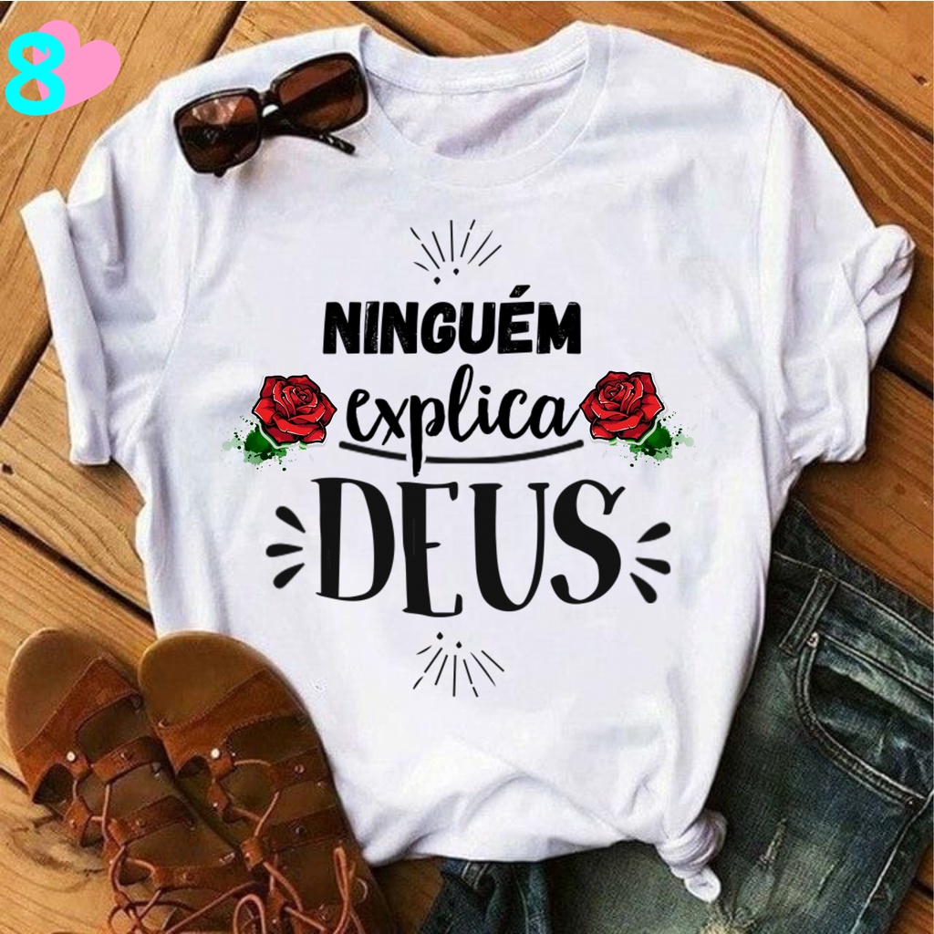 Baby look feminina store com frases evangelicas