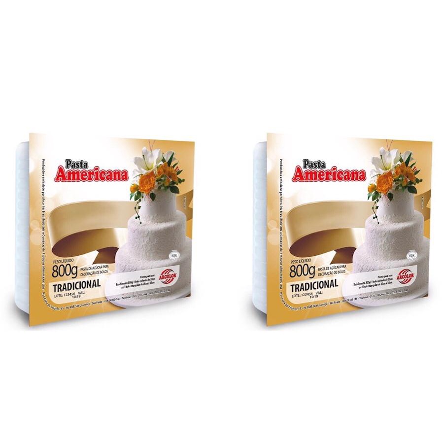 Kit 2 unidades Pasta Americana Tradicional Arcolor 800Gr Ext