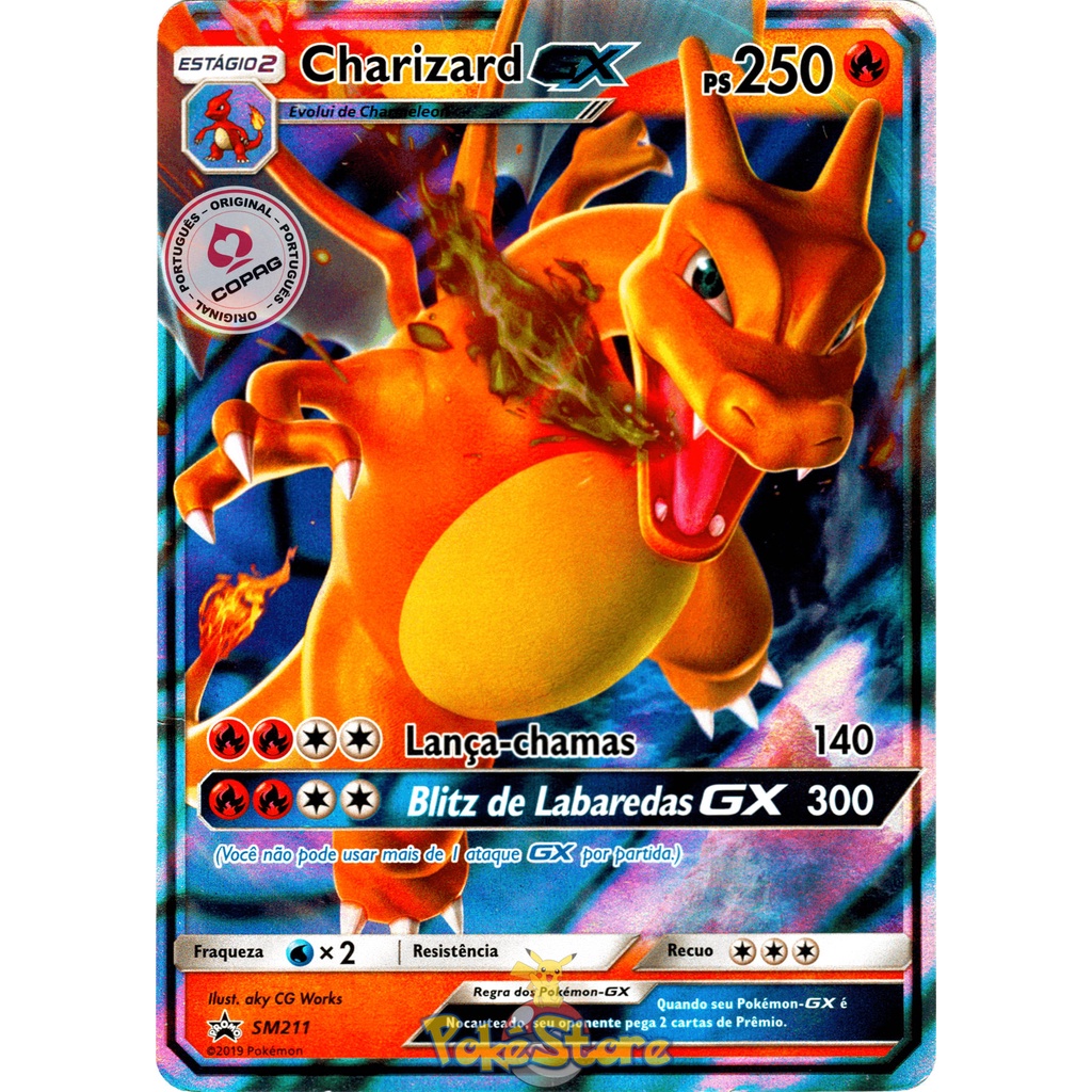 Cartinha Pokemon Charizard, Comprar Moda Infantil