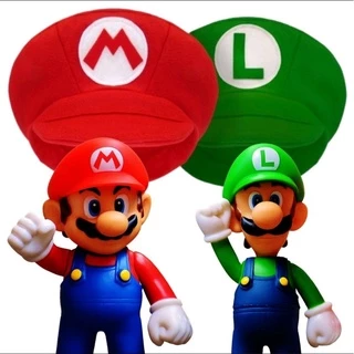 Quepe Super Mario Bros Boina, Chapéu fantasia, Mario e Luigui Fantasia Carnaval