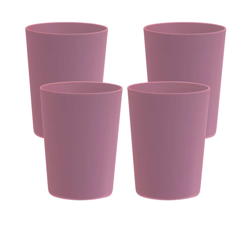 Jogo de Copo Plástico Sem Borda Rosê 550ml 4 Pcs | Shopee Brasil