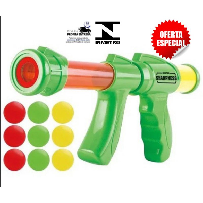 Arminha Brinquedo Lança Dardo Pistola Dino Tipo Nerf Promo