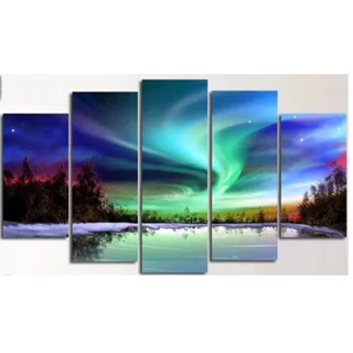 Quadros Mosaico Aurora Boreal Mania = 148