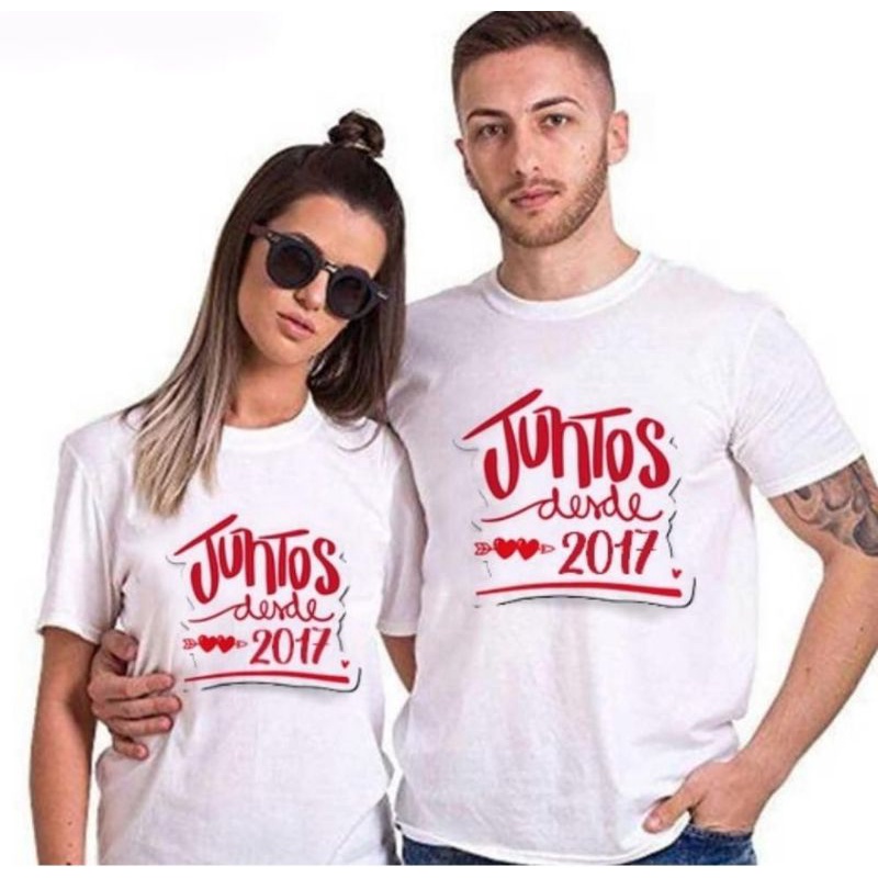 Camisa Casal Dia dos Namorados - Juntos desde - Conjunto Casal | Shopee ...